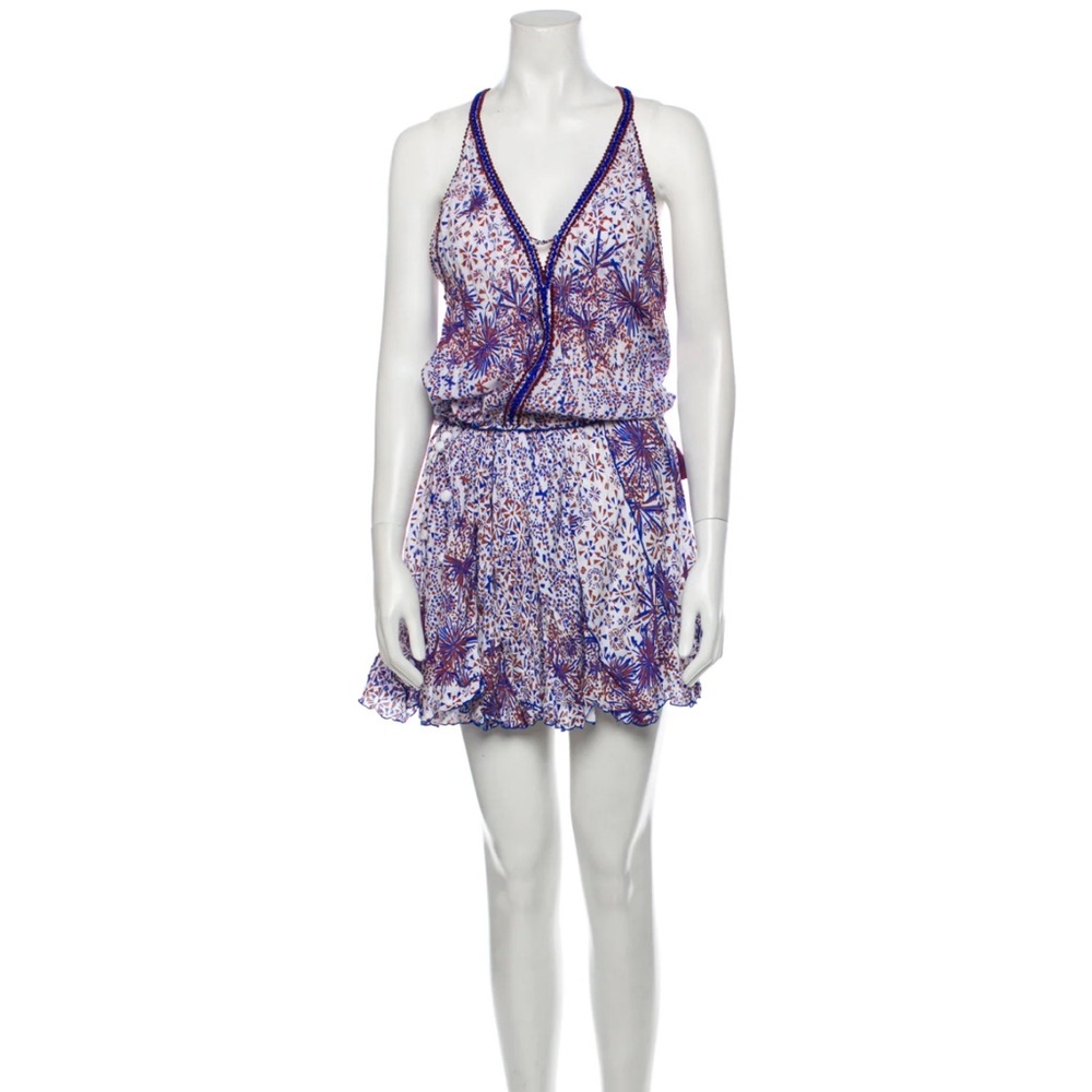 Poupette St. Barth White Floral Halterneck Dress